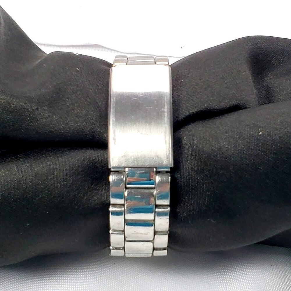 Kenneth Cole Reaction Mens Stainless Steel Watch Black Dial 7 3/4" band Works - Picture 8 of 12